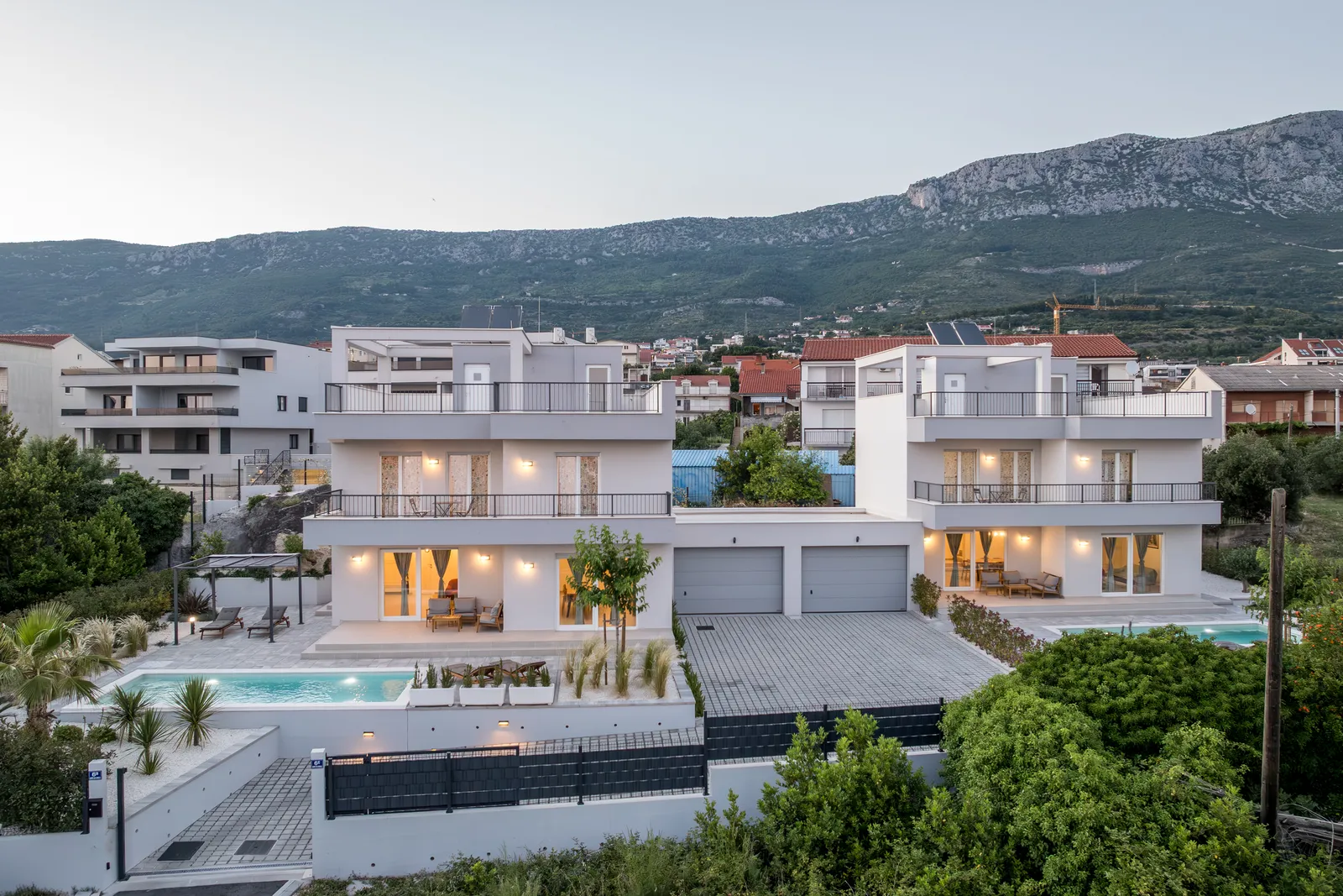 Terrace and pool at Solstice Villas